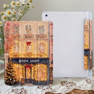 1 Pc The Christmas Tree In Front Of The Bookstore Tablet Case & Kindle E-Book Case Compatible With I