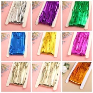 Rain Silk Curtain 1 * 2m Rain Silk Ribbon Bright Gold Stage Background Layout Tassel Rain Silk Curta
