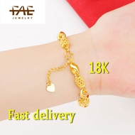 Original Saudi Gold 18k Pawnable Legit Bracelet Sale Bracelet for Women Transfer Beads Pawnable Fashion Exquisite Bracelet Bring Good Luck Girlfriend Birthday Gifts