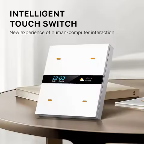 M8 pro Zigbee smart switch panel 4 Gang Tuya Intelligent Wall Electric Light Switch Voice App Contro