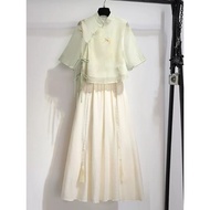 WITH REAL PHOTOS vintage boho Chinese costume, tea ceremony outfit