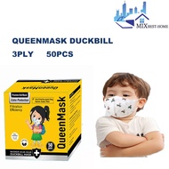 [QUEENMASK]MASKER DUCKBILL ANAK 3PLY motif MASKER DUCKBILL ISI 50PCS