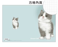 夢幻貓 25K加厚方格筆記-賓士貓