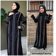 New Big Sale Abaya Arab Saudi Hitam Couple Ibu Dan Anak Anak Bordir