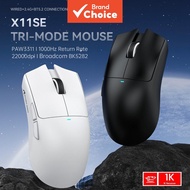 ATTACK SHARK X11SE Gaming Mouse, PixArt PAW3311 Gaming Sensor, Bluetooth/2.4G Wireless/Wired  Tikus 