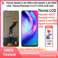 For Display Tecno Spark 6 air KE6 LCD/spark 5 air KD6 LCD Tecno Pouvoir 4 LC7 4 Pro LC8 LCD Touch Sc