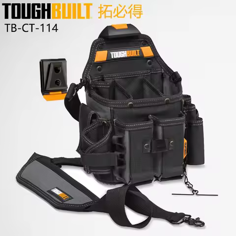 TOUGHBUILT TB-CT-114 Electrician Pouch Thickened Large-capacity Storage Bag 21 pockets With Shoulder