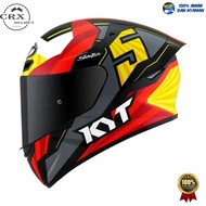 Helm Kyt TT Course Motif Jaume Masia Red Yellow Full Face Original