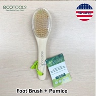 EcoTools® Dry Body Brush Bristle Bath Brush Foot Brush + Pumice  แปรงอาบน้ำ ด้ามจับยาว แปรงขัดผิว ขั