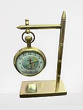 Clock Hanging Brass Table Vintage Antique Desk Compass Top Decorative Gift Collectible Wall Home Nautical