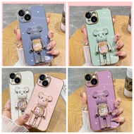 Cute Pastel Bearbrick Pattern Iphone Case