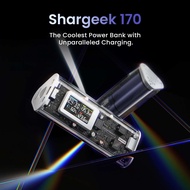 Shargeek/shargeek 170W 24000MAh แบตเตอรี่โปร่งใสแพ็คแบตสำรองชาตโน๊ตบุ๊คกับหน้าจอ IPS DC และ2 USB C และ USB พอร์ต