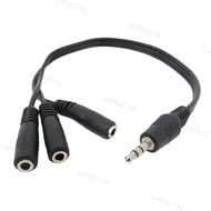 Audio 3.5mm 3pole  Splitter Mic And Cable 1 male To 3 Ways stereo female To Female Splitter Cable connector wire  SGH2