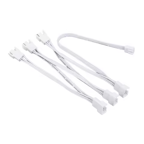 Portable Fan PWM Splitter 5/6 Ways Extension Cable Connector Female To Male PVC Insulation Material