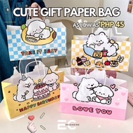[EC] Cute Printed Paper Bag Takeout Bag Gift Bag Birthday Bag For Food/Drinks Aesthetic Disposable