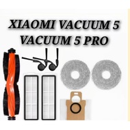 Xiaomi Vacuum 5 Xiaomo Vacuum 5 Pro Main Brush Side Brush Hepa Filter Mop CIoth Dust Bag