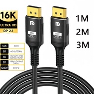 1m 2m 3m 16K DP 2.1 Cable DisplayPort Video 80gbps Cable DP To DP 16K@30Hz 8K@60Hz 120Hz for Laptop 