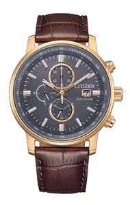 Citizen CA0843-11H Eco Drive Sapphire Glass Calf Leather Strap Band Men Watch