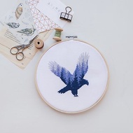 Eagle Silhouette Cross Stitch PDF Pattern 十字繡