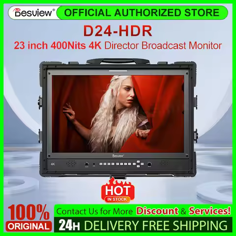 Bestview Desview D24-HDR 23.8" 400Nits 4K Director Broadcast Monitor with TPU Corner Protector Case 