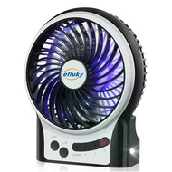 4.9 Inch 3 Speeds Rechargeable Mini USB Fan with LED Light Portable Desk Table USB Personal Fans Coo