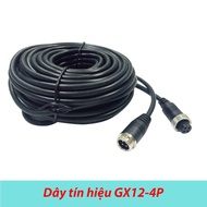 Truck camera signal wire, Type GX12 - 4Pin, 4 pins, screw jack, standard according to Decree 10