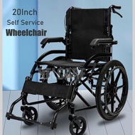 20inch Folded Lightweight Wheelchair For Senior Adult Household Hand Push