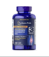 美國Puritan’s Pride 美國Puritan's Pride葡萄糖胺1500毫克+MSM+水解膠原蛋白1190毫克 ,240粒裝