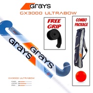 Grays GX3000 Ultrabow Composite Hockey Stick - Kayu Hoki Carbon Fibreglass