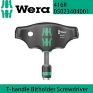 Wera 05023404001 416R T-handle Bitholder Screwdriver with 1/4" External Hexagon Drive Fast and Conve