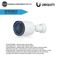 UniFi UVC‑G6‑Pro Bullet 4K 8MP Outdoor Security IP Camera – AI Detection, 2.36× Zoom, Night Vision, 