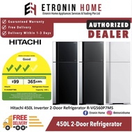 Hitachi 450L Inverter 2-Door Refrigerator R-VG560P7MS