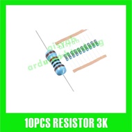 10X RESISTOR 3K 3KOHM 1/4W 1% METAL FILM