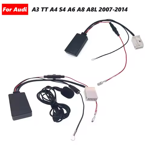 12Pin Wireless Audio Input Car Bluetooth Module Aux Cable Adapter For Audi A3 TT A4 S4 A6 A8 A8L 200