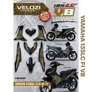 BATIK DESIGN BODY COVER SET TANAM VELOZI MOTORCYCLE YAMAHA 135LC FI V8 LC135 FI V8