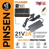 PINSEN 21V 2A Cordless Drill Rechargeable Battery 3 Pin Charger Malaysia Version