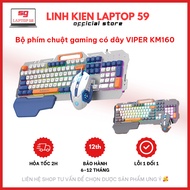 VIPER KM160 Wired Gaming Keyboard and Mouse Set, size 104 keys with 7-color led lights