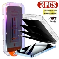 3PCS Anti peeping Privacy Tempered Glass Dust Free Installation Screen Protector for OPPO Find X8 X5