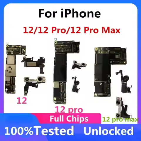 Unlocked For iPhone 12 Pro Max Motherboard With Face ID No ICloud Support Update For iPhone 12 Mini 