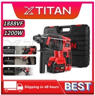 ✨PROMO✨XTITAN 2888VF/1888VF Rotary Impact Hammer Drill Cordless Brushless Hammer Drill Heavy Duty Ko