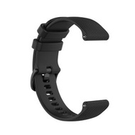 全城熱賣 - 適用於 Amazfit GTS 2E 格紋硅膠錶帶（黑色）