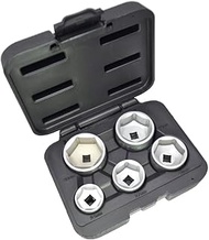 PT Auto Warehouse OFS-2473268MM - Hex Oil Filter Wrench Socket Set 3/8" DR - 24MM, 27MM, 32MM, 36MM 