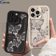 Sketch black and white butterfly Phone Case For OPPO A3S A5 AX5 AX5S A7 AX7 A12e A12 A8 A15 A15S A31 F9 Pro Fashion Angel Eyes Soft Case