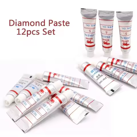 12pcs W0.5 ~40 Diamond Polishing Abrasive Paste Compound Syringes Grinding Polishing Lapping Paste M