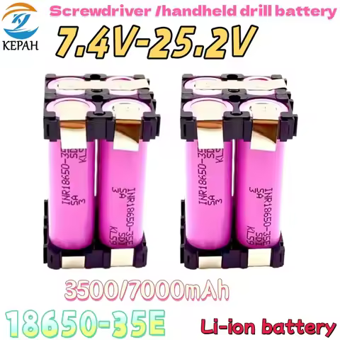 18650 35E Battery Pack 16.8V 25.2V 3500mAh Battery Welding 5S1P/5S2P/6S1P/6S2P for Screwdriver Batte