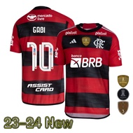 【player Issue Kit 】23/24 Flamenco Home Man Football Jersey S-2xl*ready Stock Gabi Jersey Flamengo So