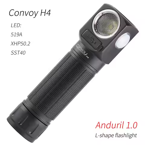 Anduril 1.0 Convoy H4 SST40 519A Multifunctional Flashlight Head Light,21700 flashlight ,torch,type-