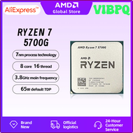 VIBPQ AMD RYZEN 7 5700G ใหม่เอี่ยม100% CPU โปรเซสเซอร์5700G เกมส์พีซีเดสก์ท็อป4.6GHz 8-Core 16-Threa