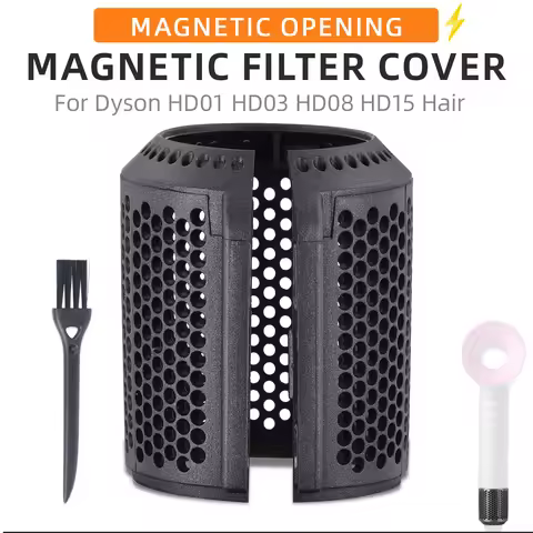 Replacement for Dyson Hair Dryer Outer Filter Cover HD01 HD03 HD08 HD15 Magnetic Suction Opening Dus