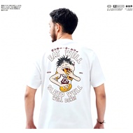 Unisex Monkey D. Luffy "Eat Well Sleep Well" Oversized Tee, Cute Anime Streetwear T-Shirt